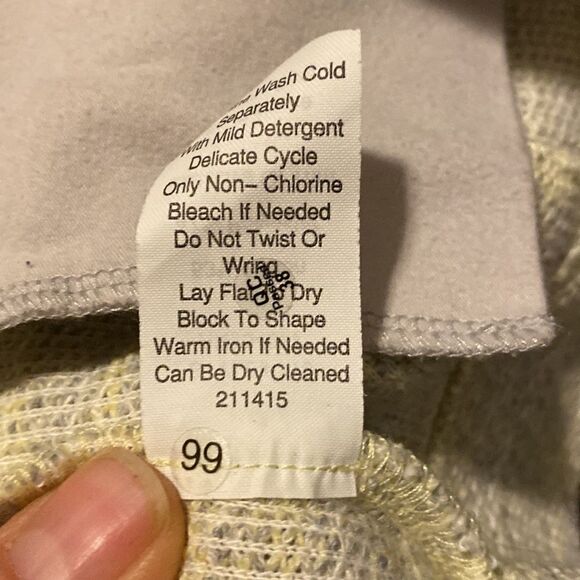 Cabi Lemon Zest cream Blazer one button tweed suit jacket -4 - Picture 9 of 10